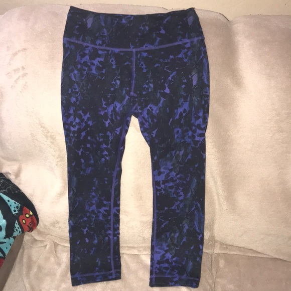 Lululemon Wunder Under size 4 crop floral sport leggings - Picture 6 of 11